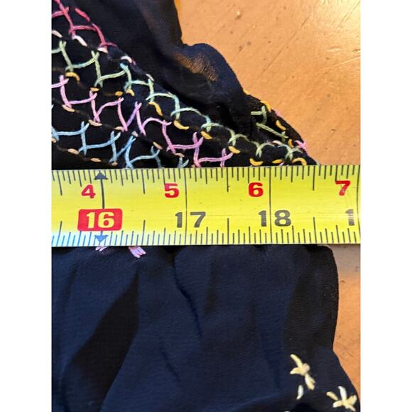 Free People These Eyes Together Dress One Shoulder Embroidery Detail Size Medium - Picture 13 of 14